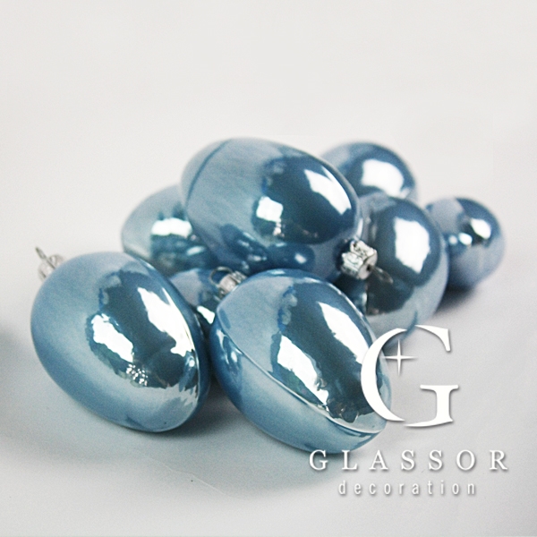 Skleněná velikonoční ozdoba-modrý porcelán