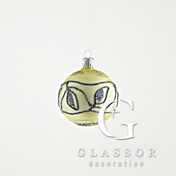 Vánoční koule, barva krémová Φ 5 cm