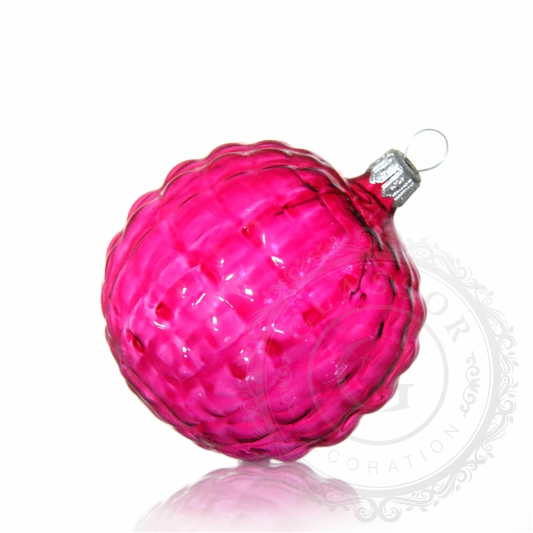 Boule de Noël transparente rose