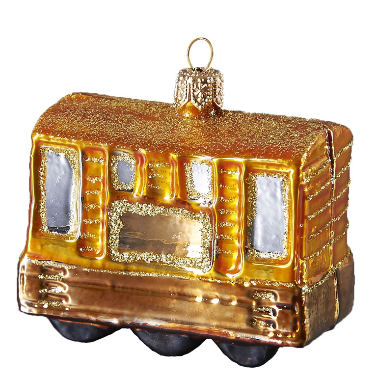 Décoration de Noël, wagon orange