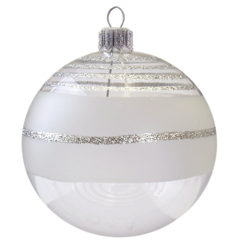 Boule de Noël transparente avec rayures