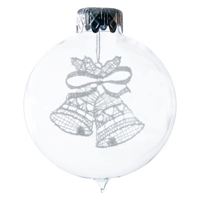 Boule de Noël transparente de cloches