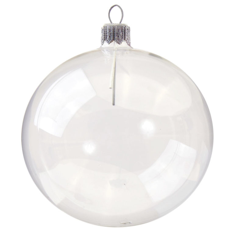 Boule de Noël en verre transparent