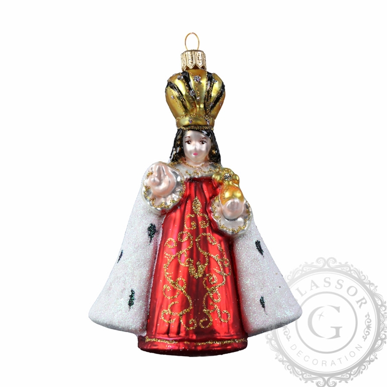 Bébé Jésus de Prague dans une robe rouge