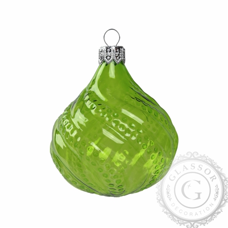 Ornement en verre vert