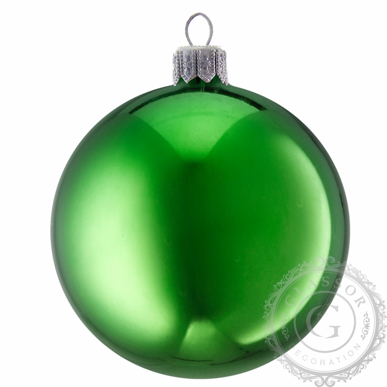 Boule de Noël verte brillante