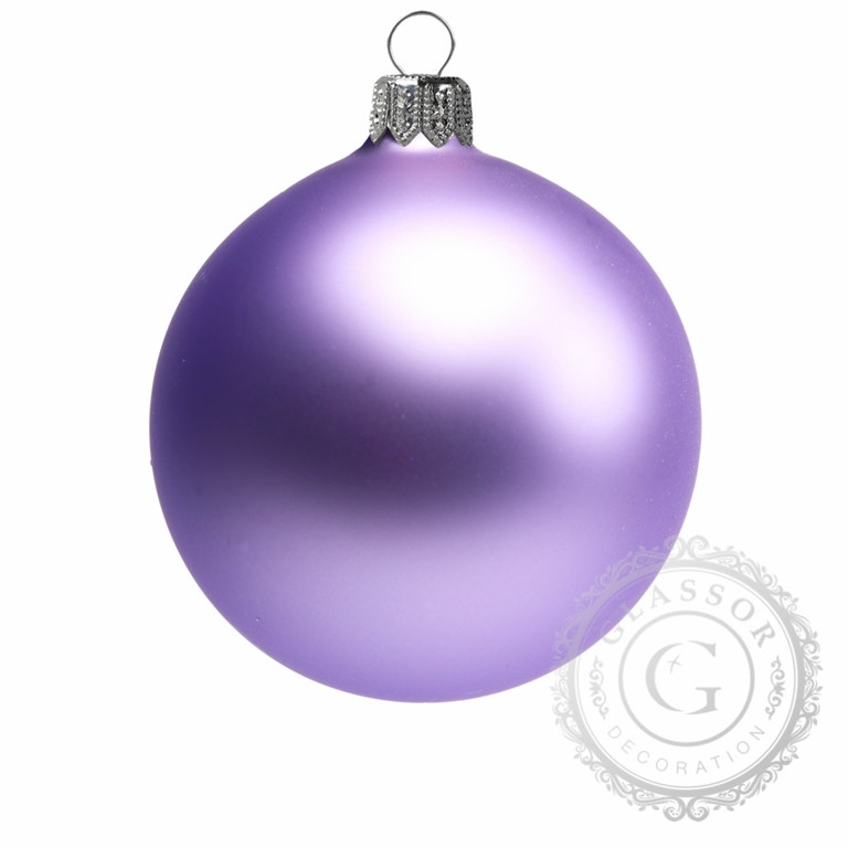 Boule de Noël violette mate