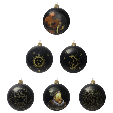 Set vánočních ozdob s dekorem Rudolfa II.