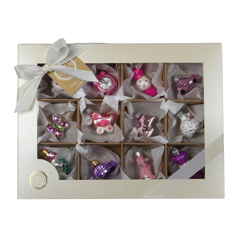 Set de 12 mini décorations pour les filles