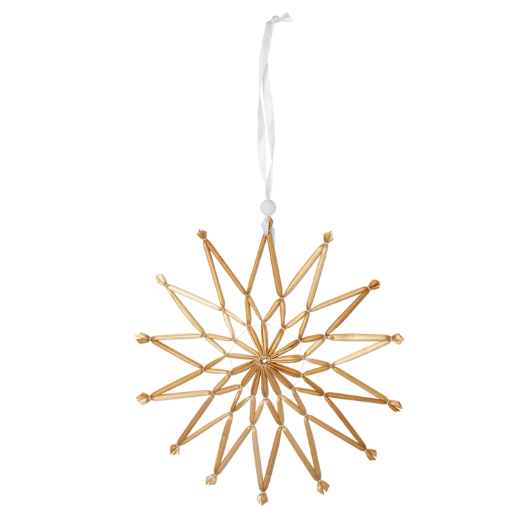 Grande décoration de paille étoile