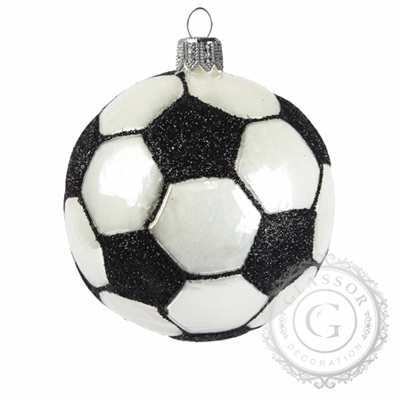 Skleněná dekorace míč fotbalový