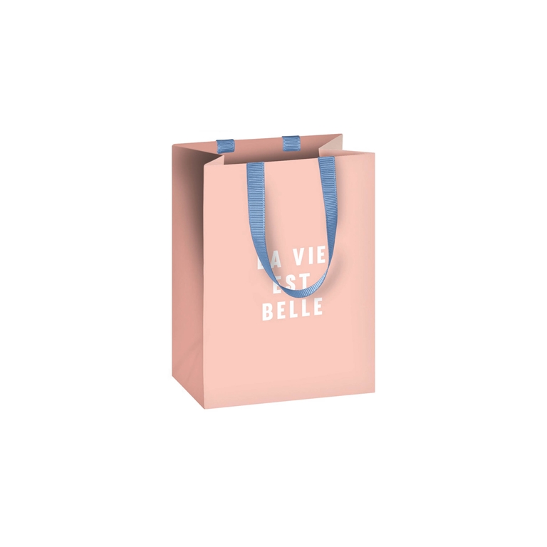 Sac cadeau avec inscription rose