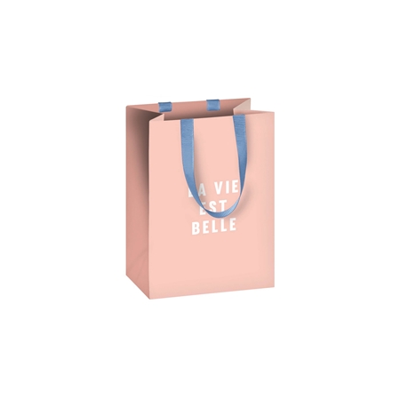 Sac cadeau avec inscription rose