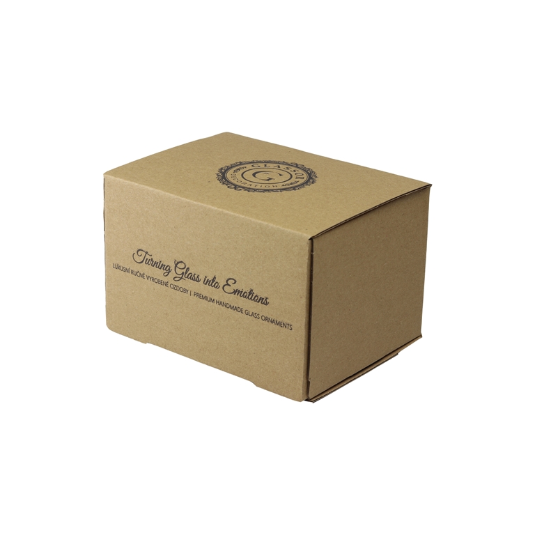 Boîte kraft opaque avec logo Glassor