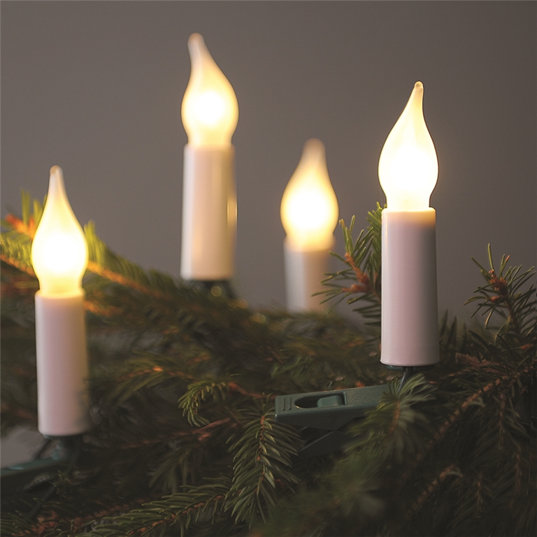 Lumières de Noël en verre Gloria blanc