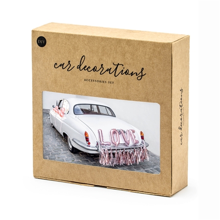 Set de décoration de voiture pour les jeunes mariés LOVE