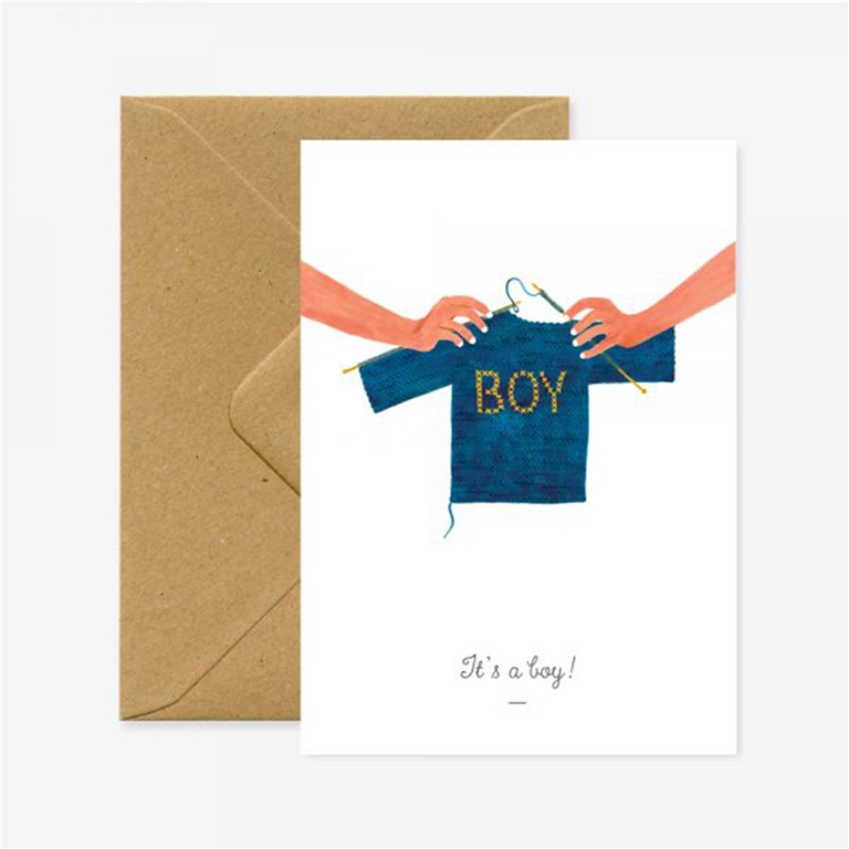 Carte cadeau pour la naissance d'un enfant It's a boy!