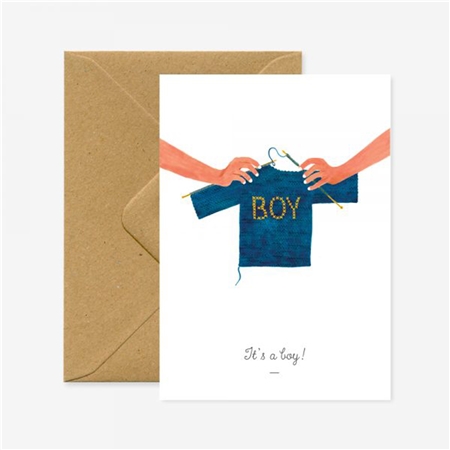 Carte cadeau pour la naissance d'un enfant It's a boy!