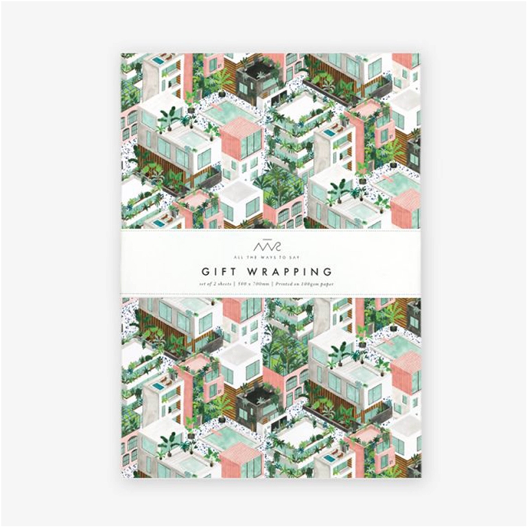 Papier cadeau d'emballage Jungle urbaine
