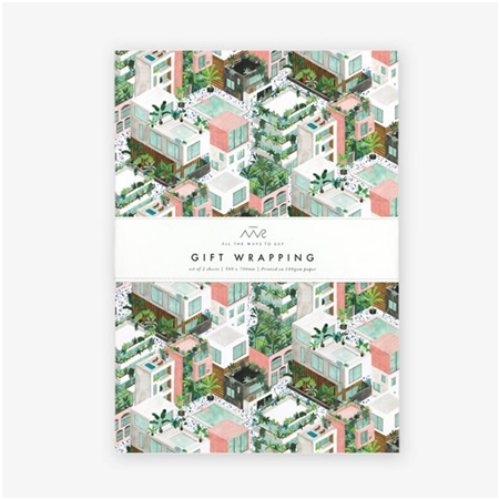 Papier cadeau d'emballage Jungle urbaine