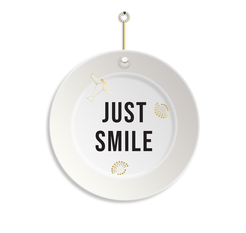 Assiette suspendue de luxe Just smile