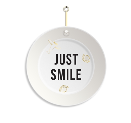 Assiette suspendue de luxe Just smile