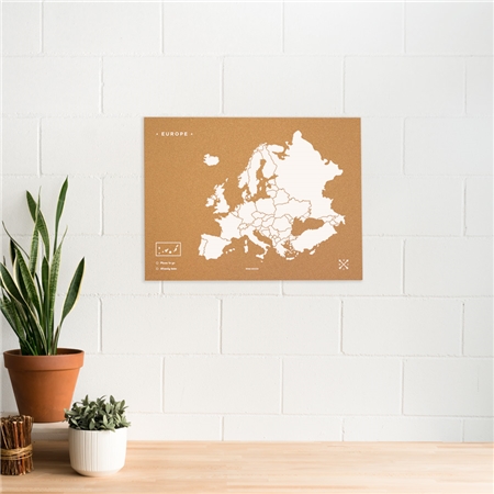 Carte de l'Europe tableau d'affichage en liege L