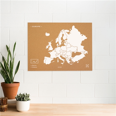 Carte de l'Europe tableau d'affichage en liege XL