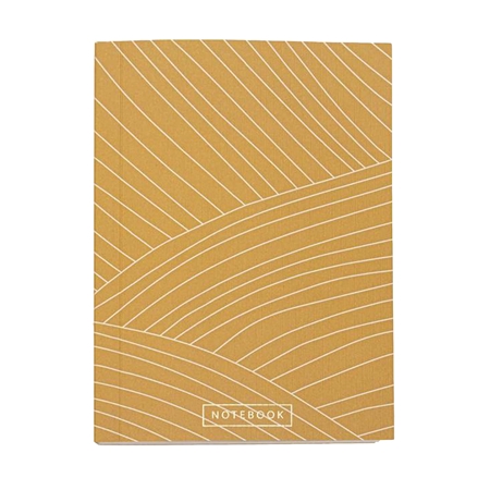 Cahier rayé de couleur ocre