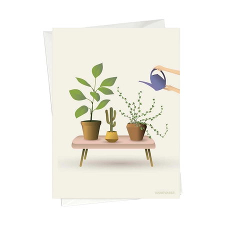 Carte cadeau avec des plantes d'intérieur