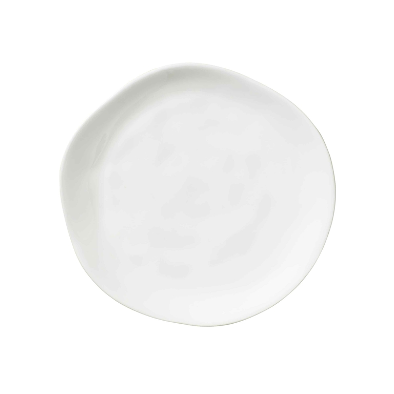 Petite assiette en porcelaine blanche
