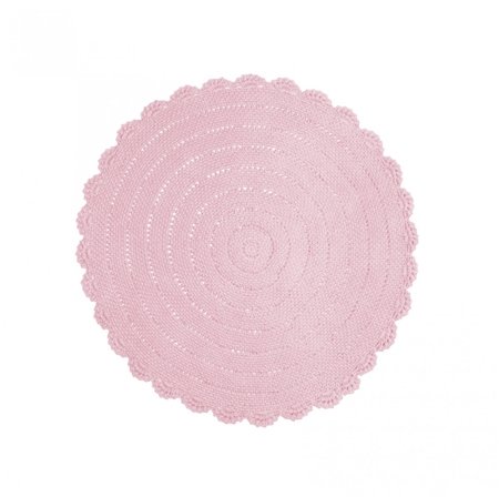 Tapis rond rose