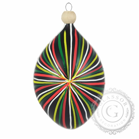 Oeuf de Pâques noir mat, décoration