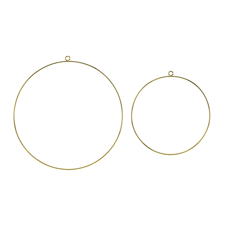 Set de 2 cercles décoratifs dorés