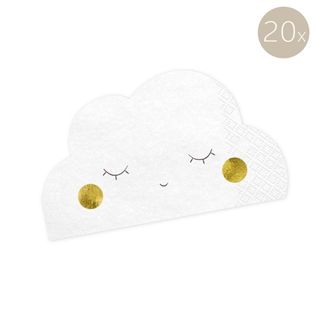 Serviettes de table avec un nuage couché