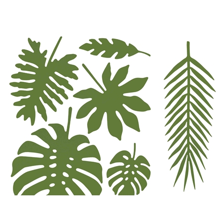 Set de feuilles tropicales décoratives