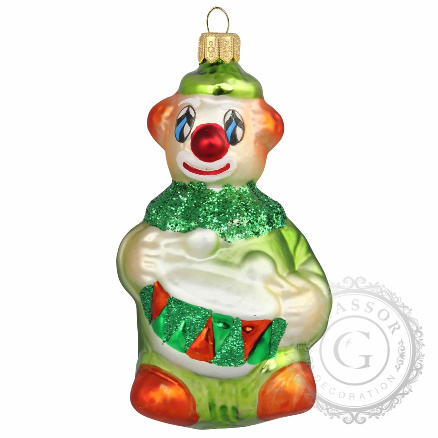 Vánoční figurka klaun s bubínkem