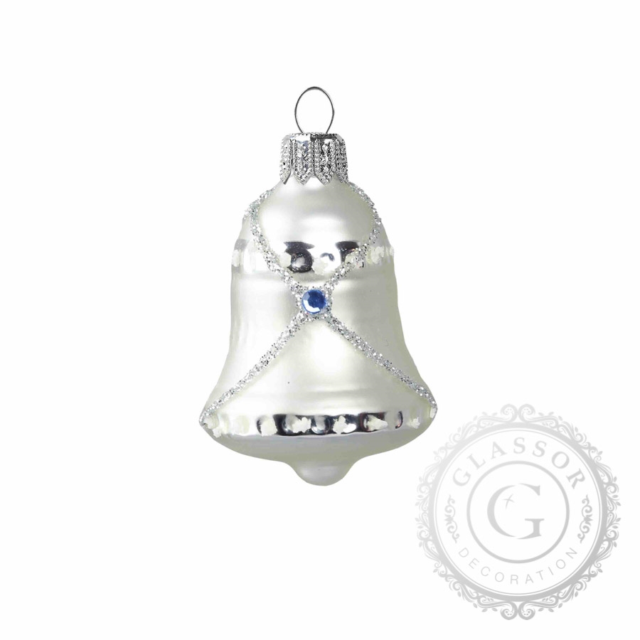 Petite cloche avec strass bleu
