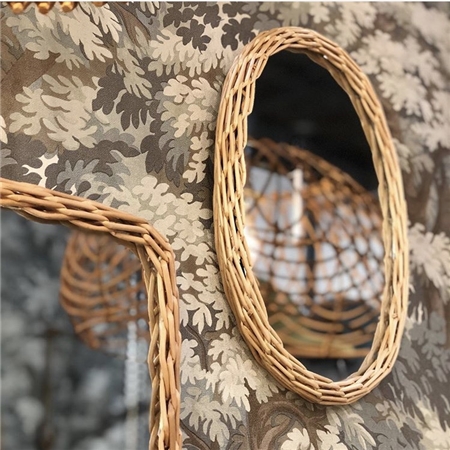 Miroir avec cadre en osier