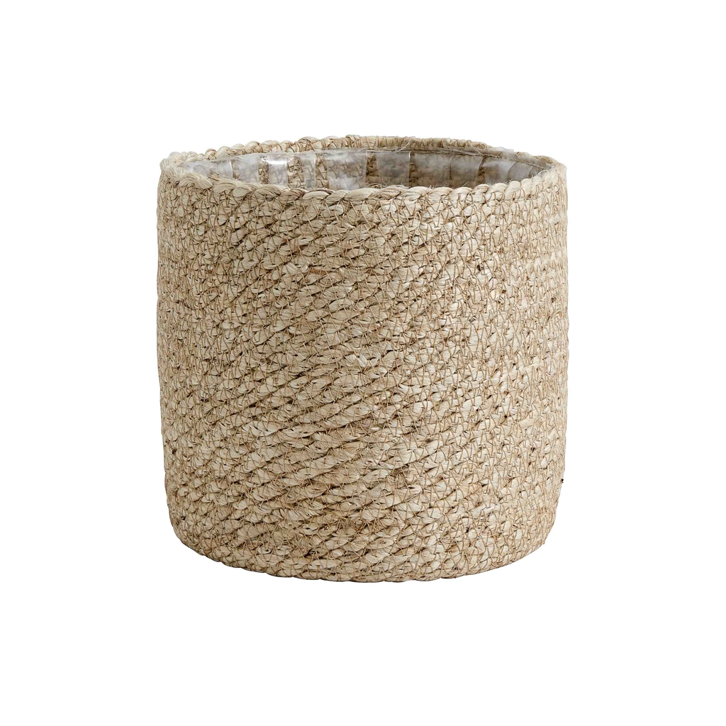 Pot de fleurs en jute tricoté grand