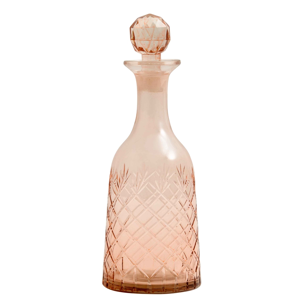 Carafe en verre taillée