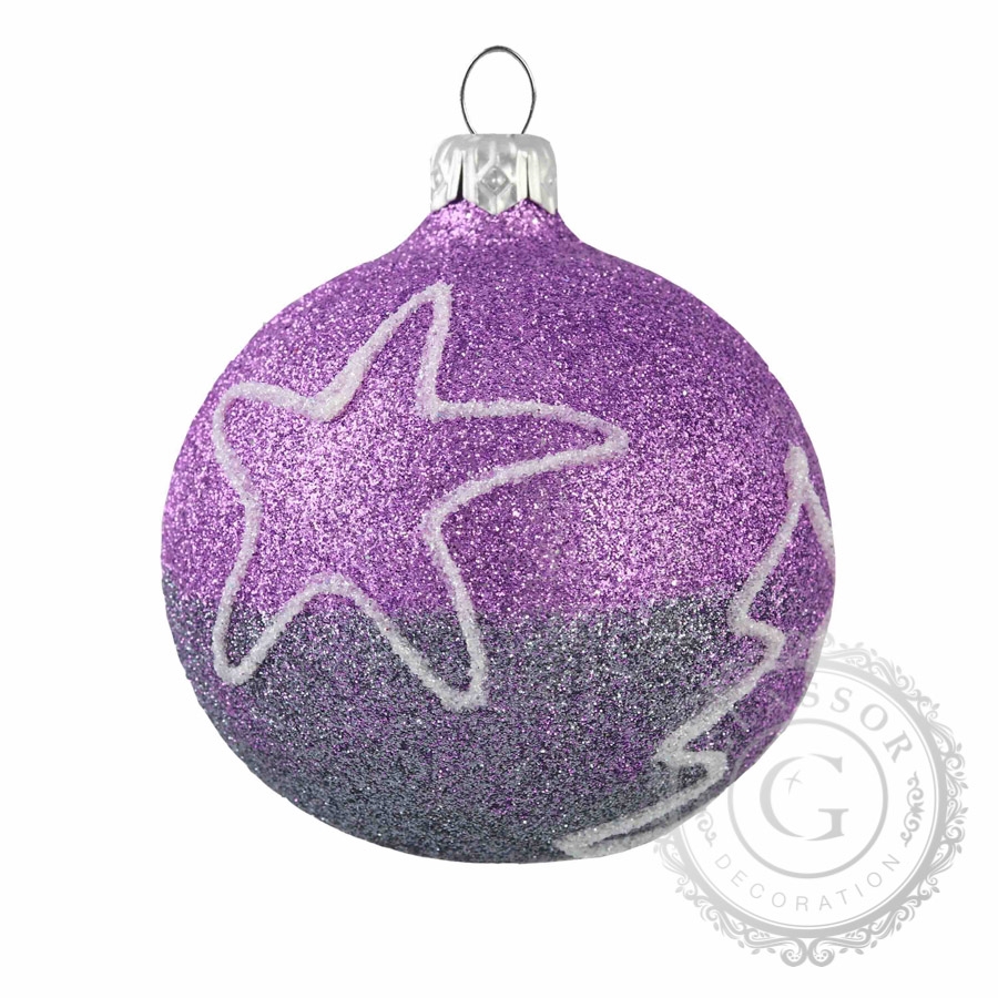 Boule de Noël violette