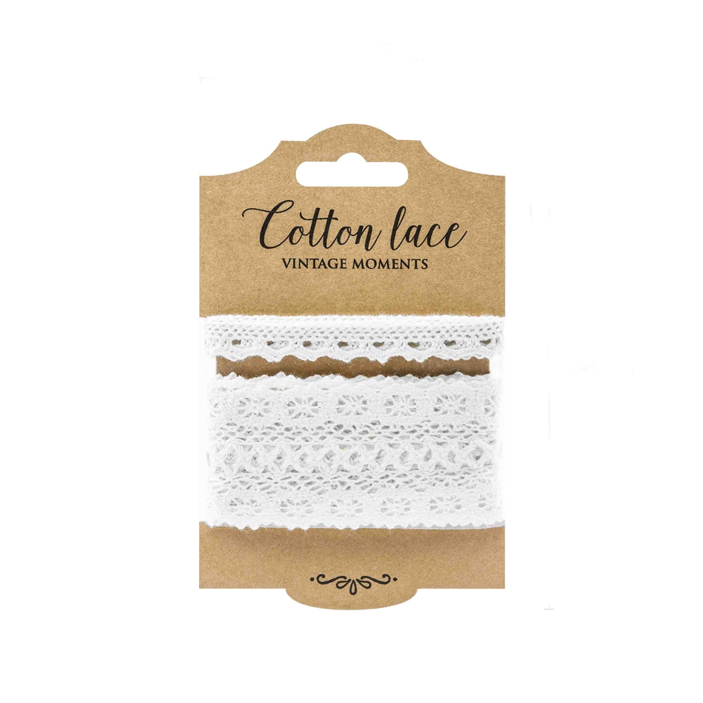 Dentelle de coton blanche