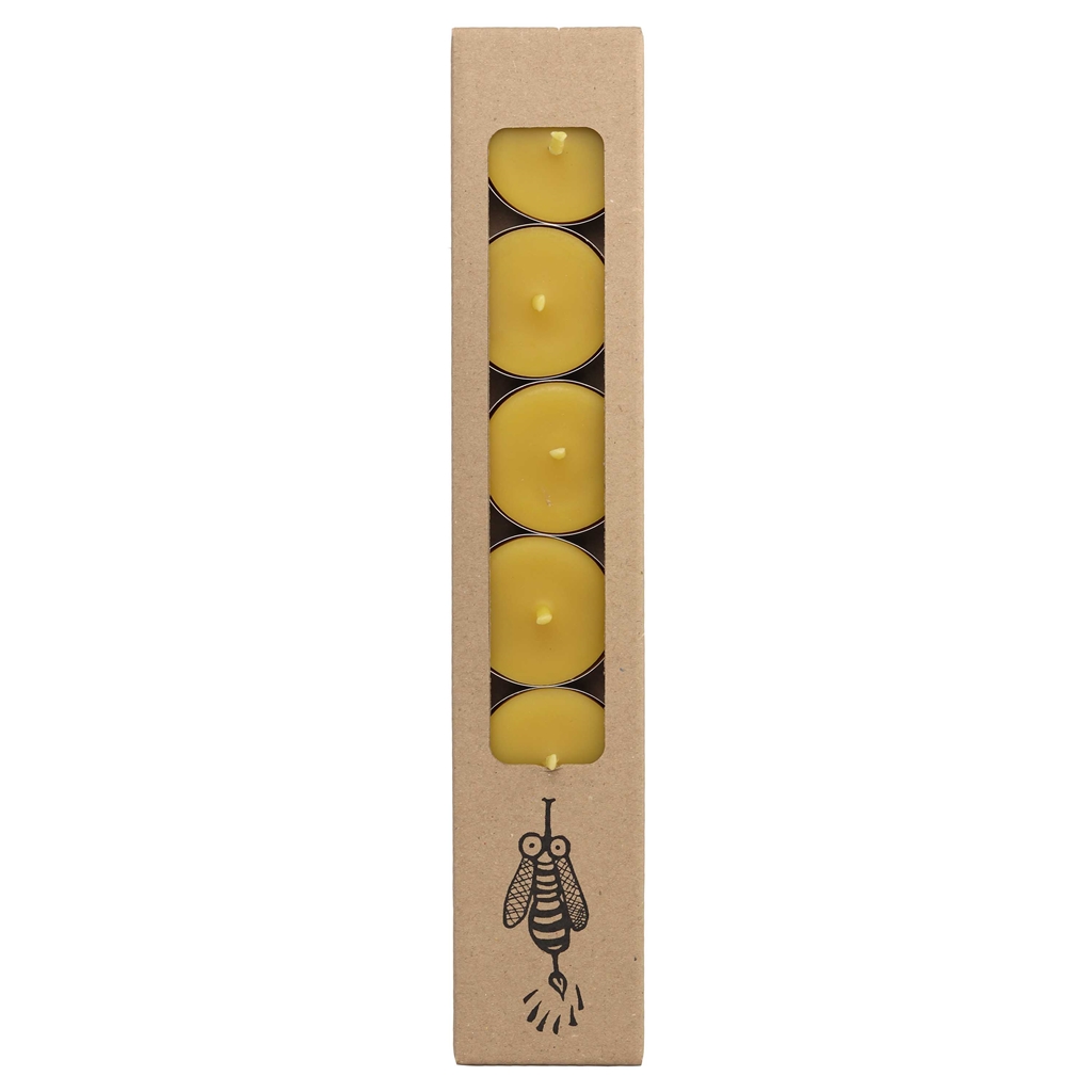 Bougies en cire d'abeille 6 pcs