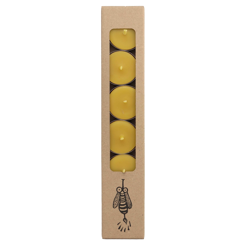 Bougies en cire d'abeille 6 pcs