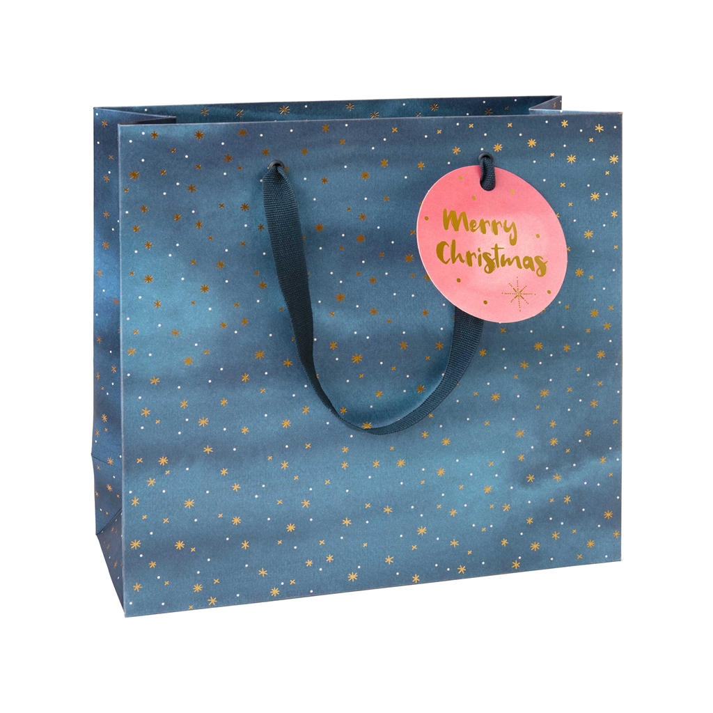 Sac cadeau bleu ciel étoilé