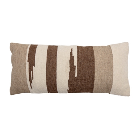 Coussin marron-beige