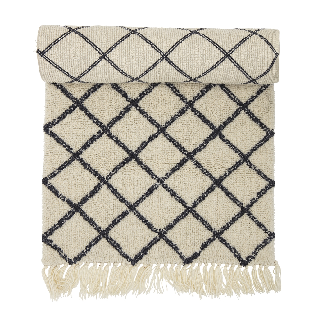 Tapis en laine à motif géométrique
