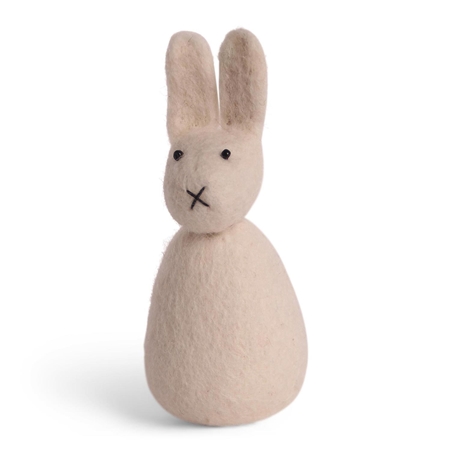 Lapin en feutre blanc grand