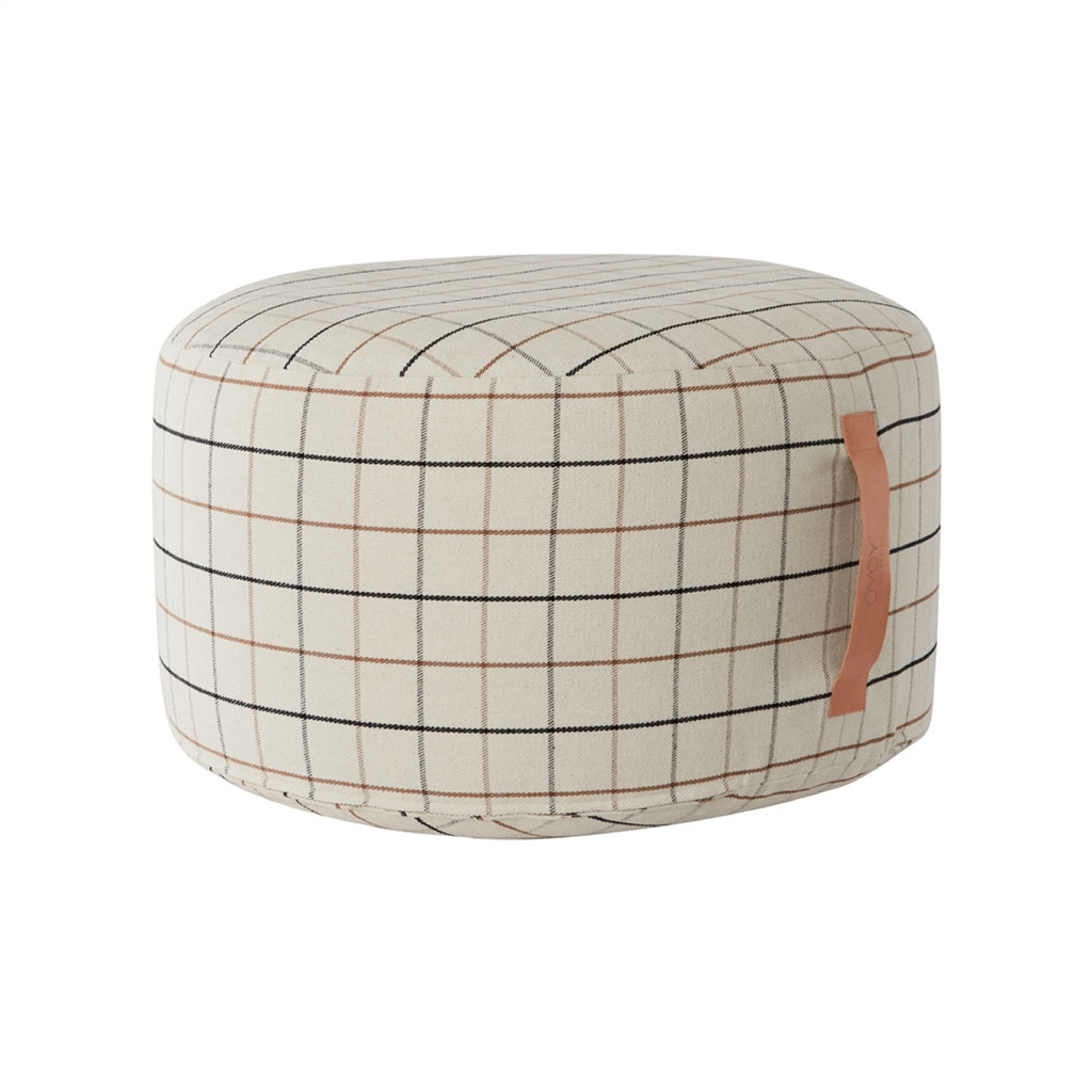 Pouf en coton avec anse